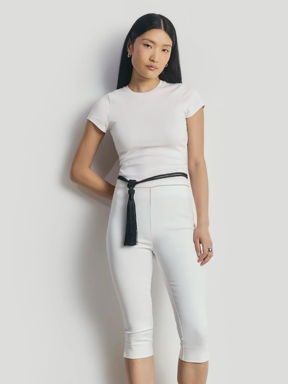 Alice + Olivia Classics White Baby Tee